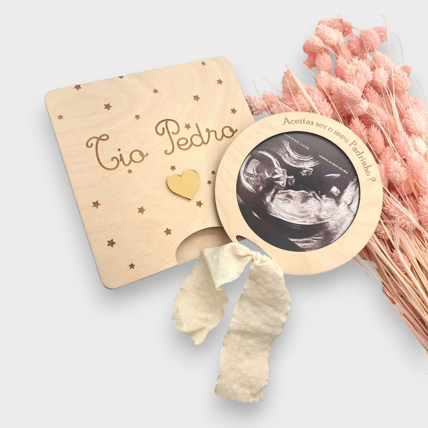 Pedido de Padrinhos "Caixa com Rodela"